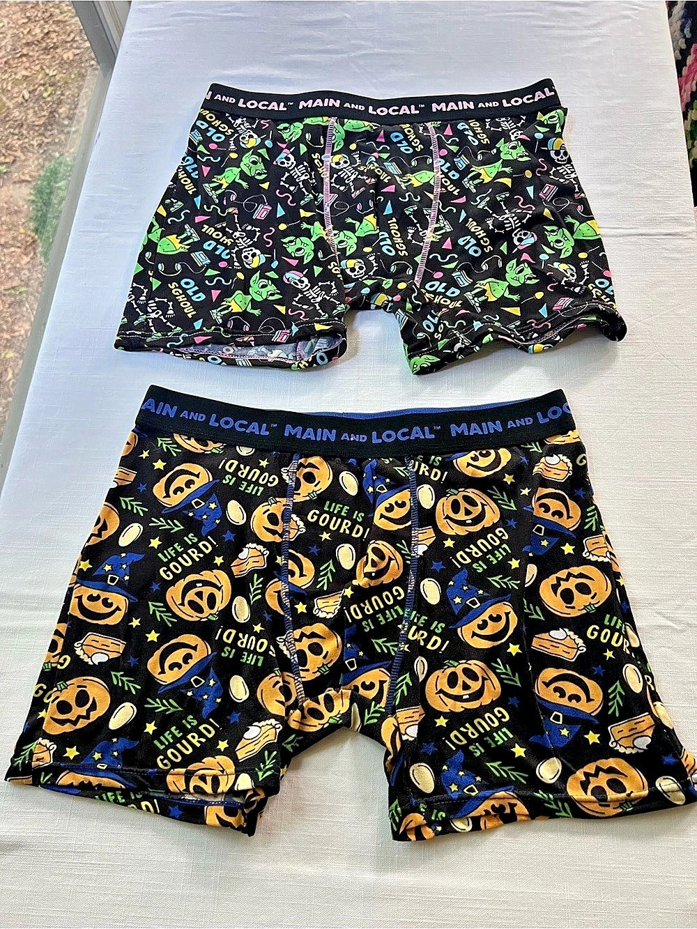 Main and Local Halloween Boxer Briefs 2-Pack Black & Blue